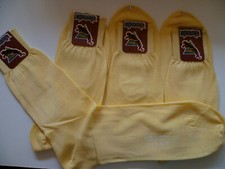 4 PAIA CALZE CORTE UOMO GIALLO DYAGUAR FILOSCOZIA TG 11 1/2 - 43 - RIMAGLIO MANO