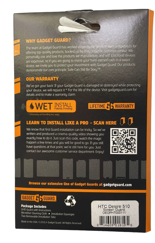 Protector de pantalla Gadget Guard para HTC Desire 510 - Transparente Foto 2 de 4