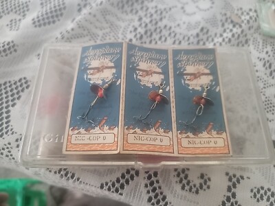 NEW Old Stock 1940s FISHING Lures 3 Aeroplane Spinner | eBay NEW Old Stock 1940s FISHING Lures 3 Aeroplane Spinner | eBay