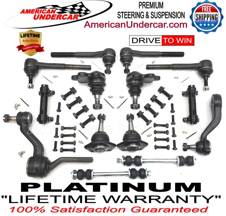 Kit de varilla de amarre de rótula de por vida para Chevrolet GMC K2500 K3500 8600 lb PBV 88-92 Foto 2 de 4