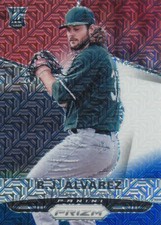R.J. Alvarez 2015 Panini Prizm Red White and Blue Mojo Prizm #199 Oakland A's