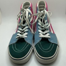 Unisex Vans Colorblock Multicolor Hightop suede canvas shoes Sneakers M8/W9.5