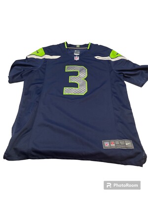 極美品NIKE SEATTLE SEAHAWKS 3 WILSON Jersey Preowned Nike NFL Seattle Seahawks #3 Russel Wilson Stitch Jersey
