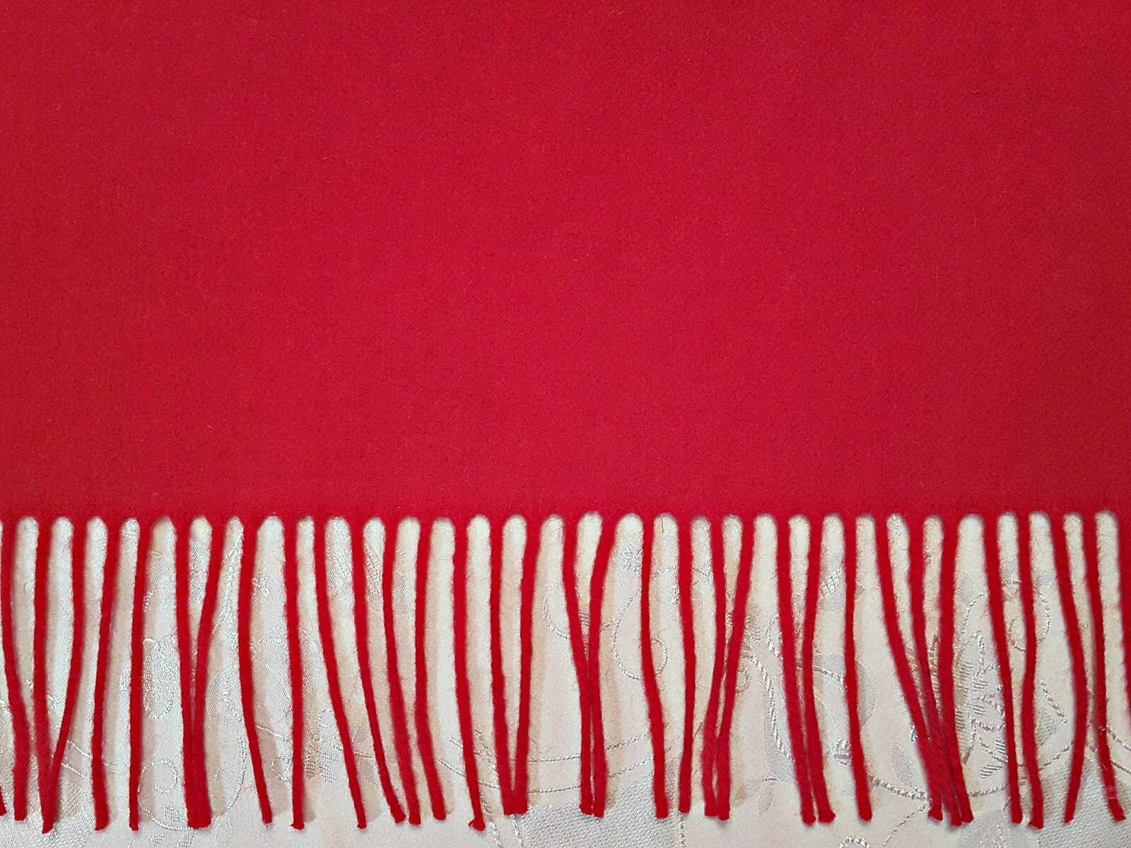 VINTAGE AUTHENTIC EXCLUSIVE SOLID RED WOOL LONG M… - image 2