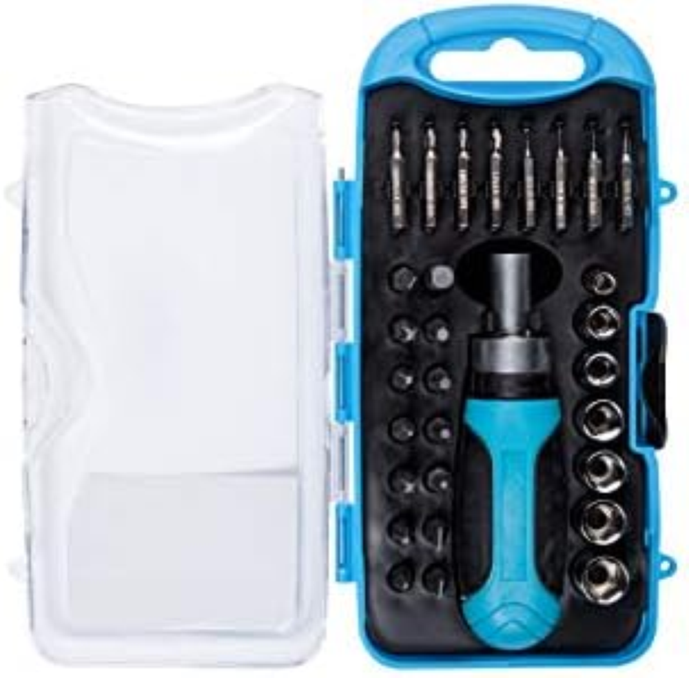 BlueSpot Tools 12623 - Set di cacciaviti a cricchetto e bussola, 30 pezzi
