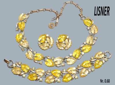 Lisner, sehr seltenes Set, berühmtes Design ''Oak Leaves'' 50er Jahre