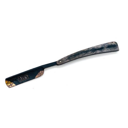 Maquinilla de afeitar Facon Premium vintage para hombre, hoja negra, mango de madera, con funda original - Imagen 2 de 10