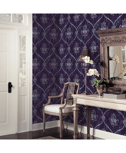 CS27331 - Classic Silks 3 Damask Aqua Gold Wallpaper FREE SHIPPING | eBay