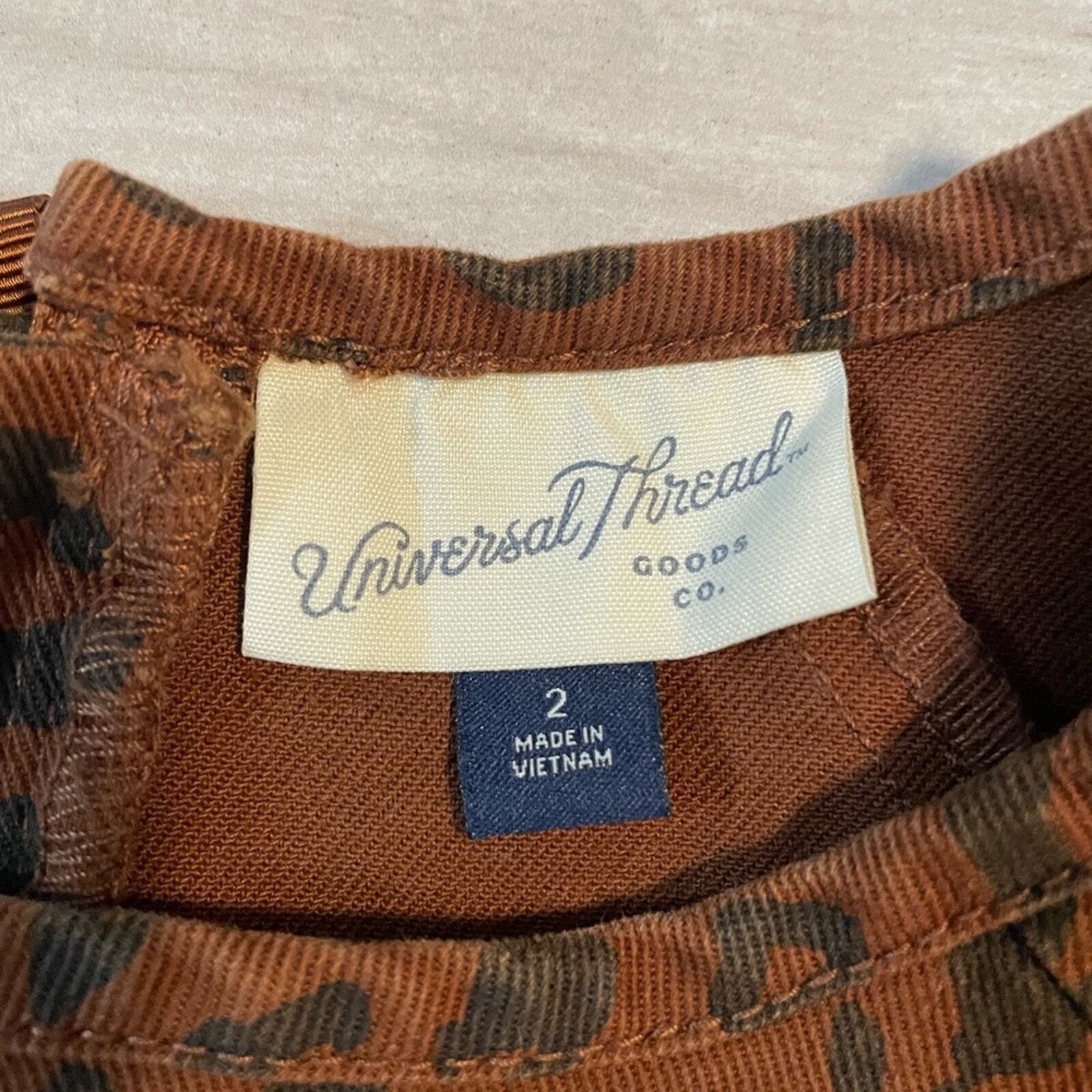 Universal Thread Brown & Black Leopard Print Dres… - image 11