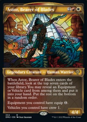 FOIL Astor, Bearer of Blades - Textured - Dominaria United - DMU MTG