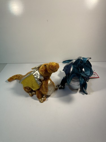 Pair Of Douglas Cuddle Toy Dragons #728 B & 729 B , Plushies, New With Tags - Picture 20 of 21