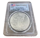 Silver Eagle $1 Coin Liberty Type 2 MS70 First Strike 2021 Silver American Eagle