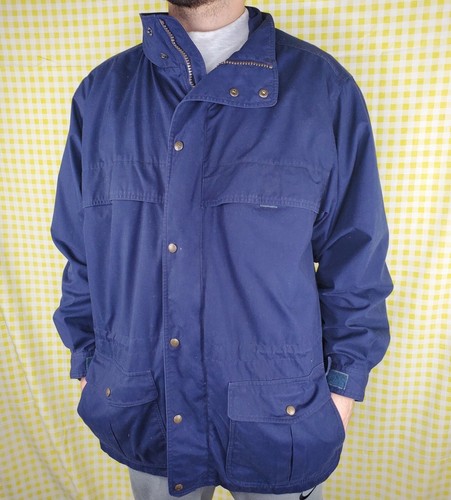 Chaqueta Parka Montaña Cremallera Completa Forro Franela Cuadros Lana Eddie Bauer Grande Usada en Excelente Condición - Imagen 3 de 11