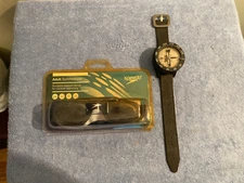 FARALLON WRIST COMPASS & NOS SPEEDO ADULT SYNCHRONIZER SUNGLASS INSPIRED GOGGLES