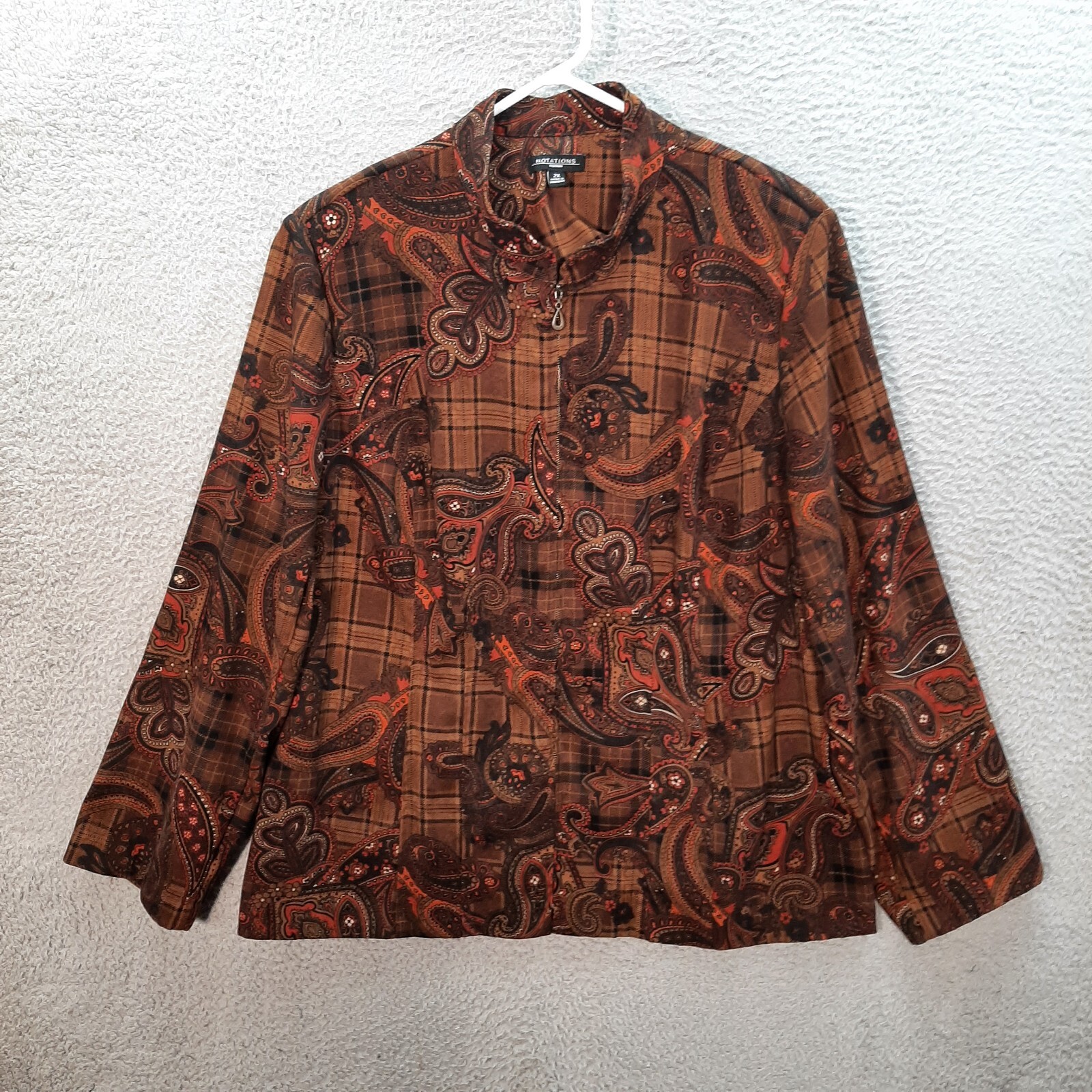 Notations Jacket Womens 2X Multicolor Paisley Boh… - image 1