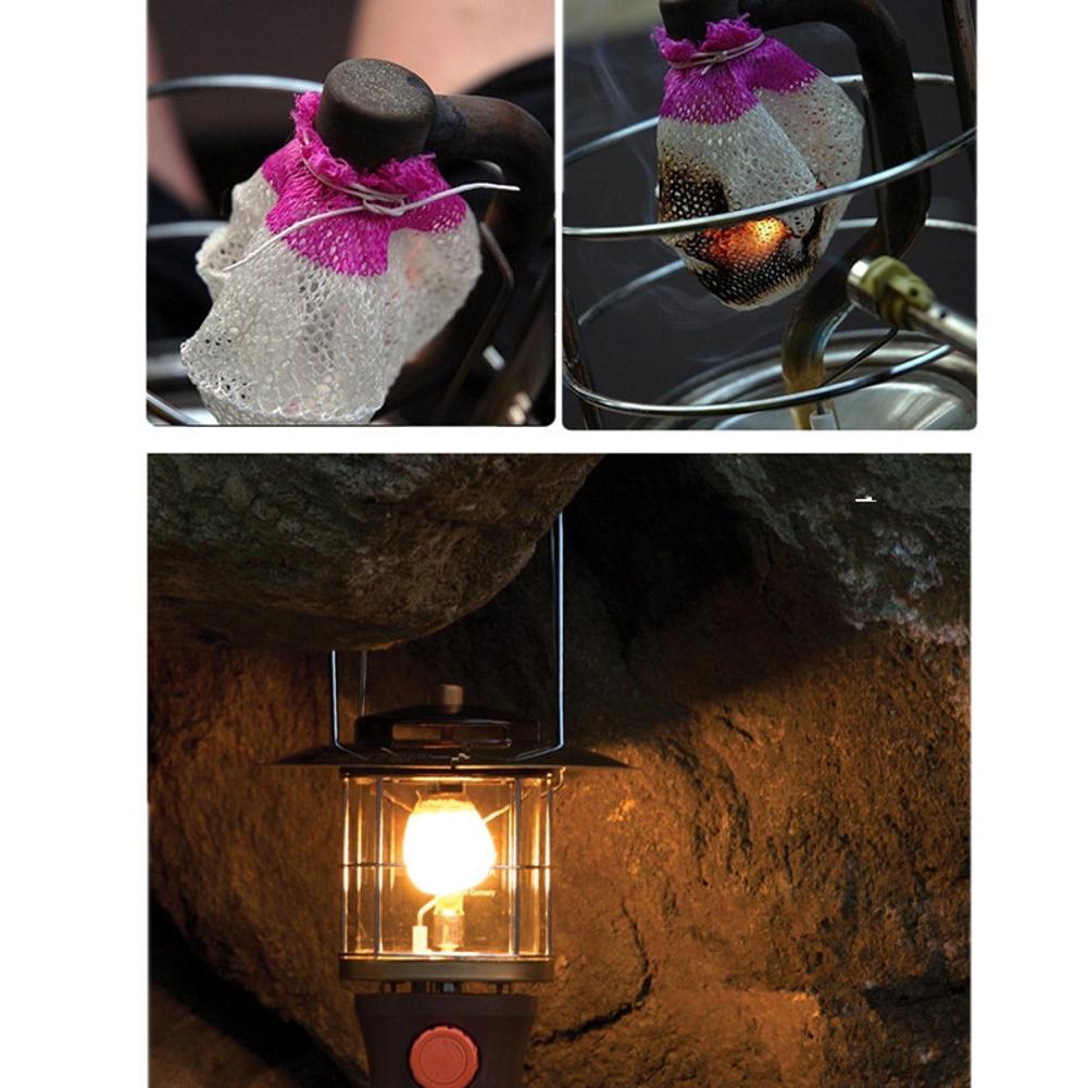 50Pack Outdoor Camping Gas Lamp Lantern Mantles Pressure Lantern Mantle