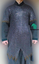 chainmail shirt , 9 mm Flat Riveted With Flat Washer ,Chain mail hauberK Short