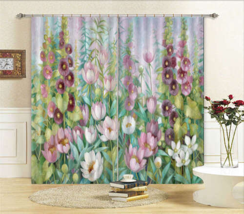 Red Helichrysum 3D Curtain Blockout Photo Printing Curtains Drape Fabric Window