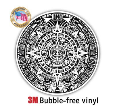 Maya Mayan Calendar Mexico Aztec Gift Idea Car Bumper Vinyl 3M Sticker ...