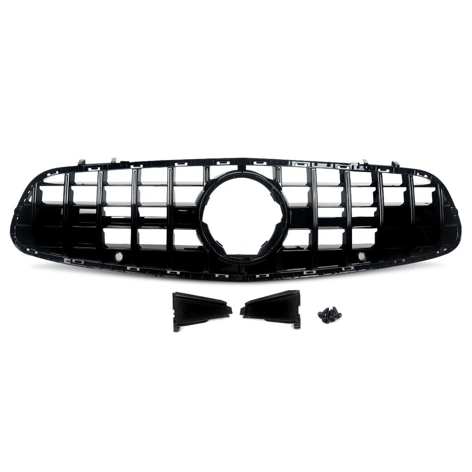 Fit Mercedes Benz R231 SL450 SL550 2017-2022 Gloss Black GT R Style Front Grille Foto 2 de 4