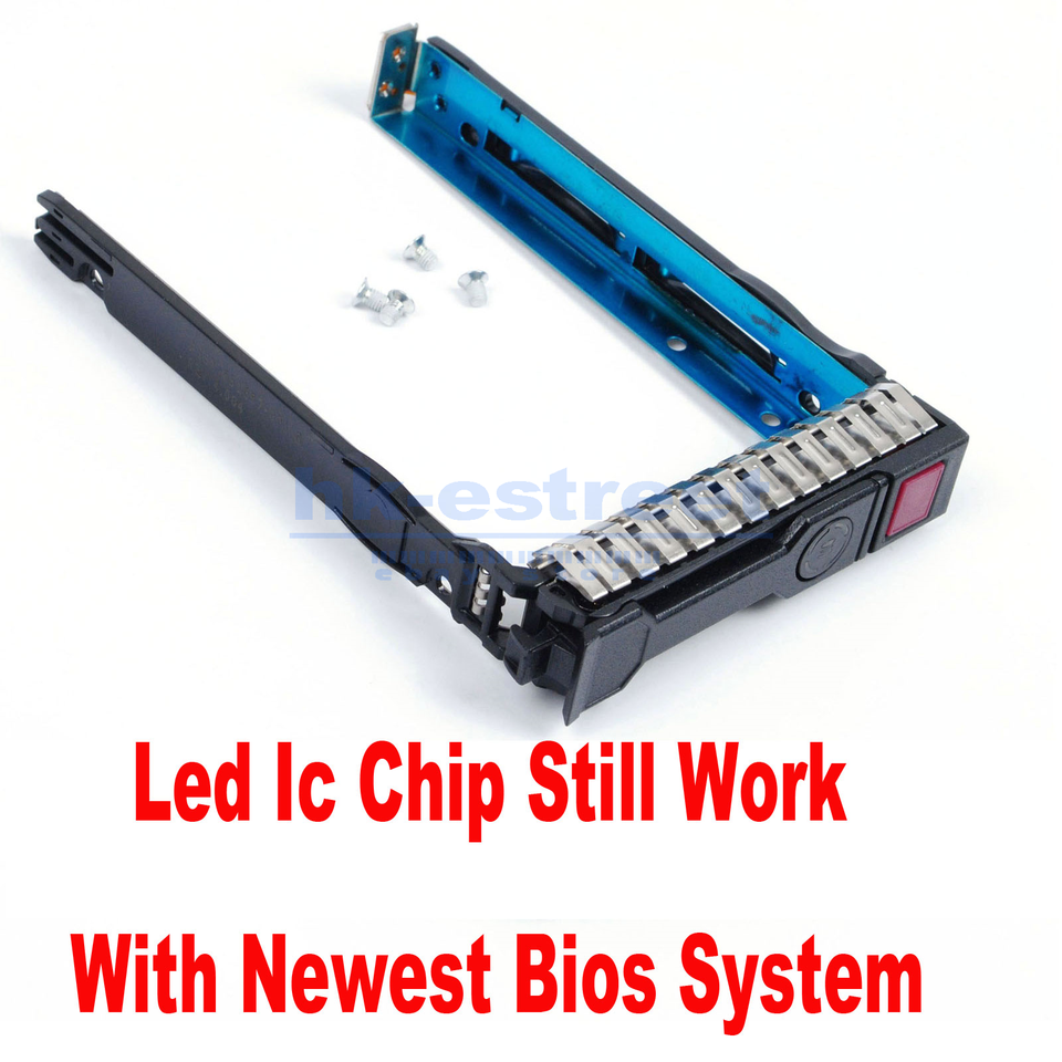 Caddy Per Hard Disk HP 651687-001 G8 G9 2.5 SFF SAS Con Chip LED, Nuovo Aperto Mai Usato