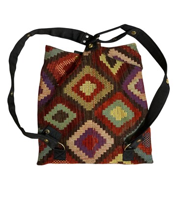Vintage Carson Rogers Carogi Abstract Tapestry Convertible Backpack Bag 80s 90s Carogi Carson Rogers Convertible Bag Abstract Print  main image 4