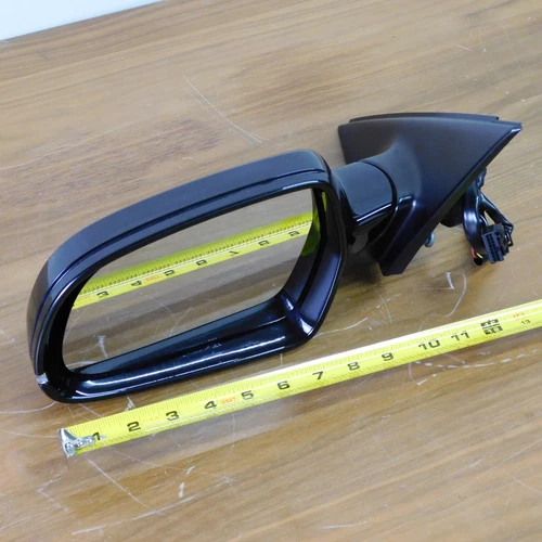 09-12 Audi B8 A4 Left Side View Driver Mirror LY9B Brilliant Black 8K1857409