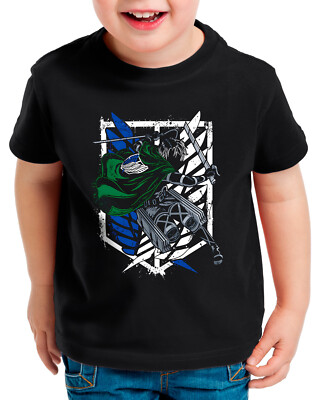 Flying Fight Kinder T-Shirt attack japan manga on titan aot