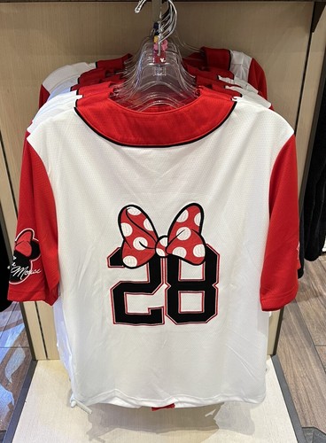 Disney Parks Red Minnie Disneyland Baseball Jersey XS S M L XL 2XL 3XL - Imagen 2 de 2