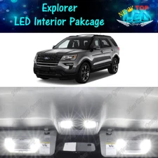 9x White LED Lights Interior Package Kit for 2011 - 2016 2017 2018 Ford Explorer
