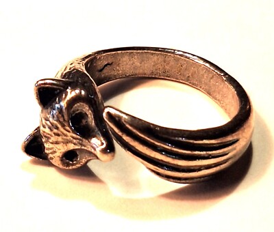 Sterling Silver Wrapped Fox Ring by Moon Raven Designs