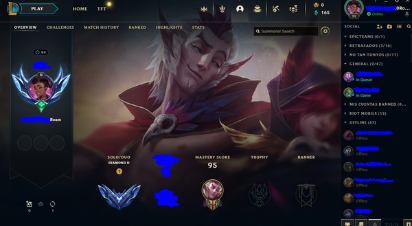 LOL ACC DIAMOND 2 EUW 65 WR  
