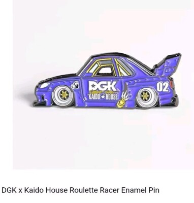 Kaido House 日産スカイライン R34 DGK ピン付き。 DGK X KAIDOHOUSE Nissan R34 GT-R SKYLINE + PIN + STICKER SET