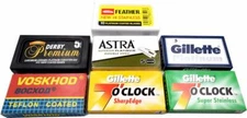 Astra-Derby-Feather-Voskhod 40 Quality Double Edge Razor Blades Sampler 7 brand