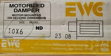 EWC Controls 10" x 6" ND Motorized Damper-Motor Mounted On Second Dimension