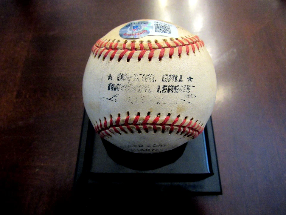 ROD BECK 3 X ALL-STAR ROLAIDS PREMIO FIRMADO JUEGO AUTOMÁTICO USADO SOLO BÉISBOL BECKETT Foto 2 de 3