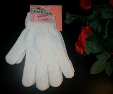 Halsa Spa Essentials Unisex Bath Gloves, 1 Pair White