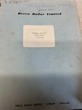 DECCA RADAR UNIVERSAL KLYSTRON POWER SUPPLY TYPE MW59  MANUAL