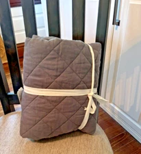 Pottery Barn Belgian FLAX Linen Pillow Sham Diamond BLUE Disney SET 2 holiday m