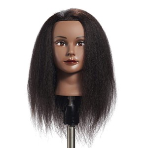 Afro American Cosmetology Mannequin Head 100 Human Hair