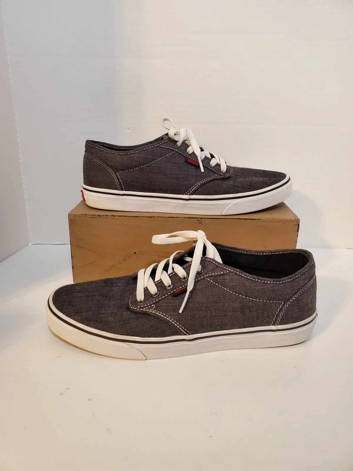 Sneakers da skateboard uomo Vans "Off the Wall" stringate grigio nero taglia 10 5