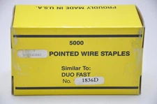 Duo-Fast 1836D 1-1/8" Div. Point Staple, Galv., 1 case of 10 bxs (Made by Zeb)