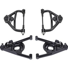 1970-81 Camaro Upper And Lower Tubular Control Arms Black Set