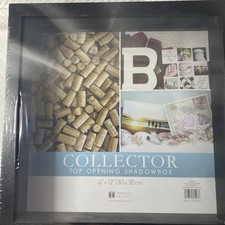 COLLECTOR Shadow Display Box Case Memory Medium 12" x 12" Black NEW