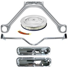Chrome Dress Up Kit W/ Curved Monte Carlo Bar V8 Mustang 1965-1966 new sale