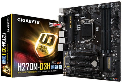 USED GIGABYTE GA-H270M-D3H mATX Motherboard /  i5-7500 CPU / 4GB-DDR4 RAM
