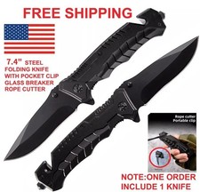 7.4" SPRING OPEN ASSISTED TACTICAL FOLDING POCKET Knife EDC Blade Tactical Tool