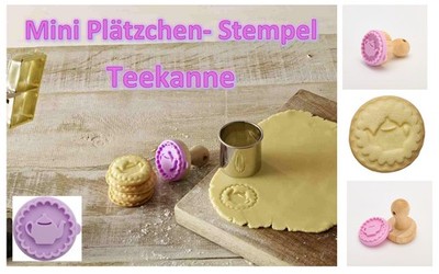 Mini Keksstempel Teekanne Plätzchen Keks Stempel backen Prägestempel Birkmann