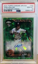 2024 Topps Chrome Update Sapphire - Jung-Hoo Lee Auto #USA-JLE Green /99 PSA 10