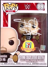 Stone Cold Steve Austin Signed WWE Funko Pop #89 Vinyl Action Figure BAS COA 029